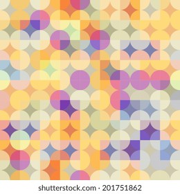 Colorful, Geometric Seamless Pattern. Vector illustration