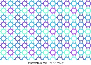 Colorful geometric seamless patterns. Abstract vector design of gears for background. Vector illustration EPS 10 FIle.