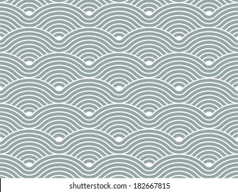 Colorful geometric seamless repetitive vector curvy waves pattern texture background vector graphic illustration