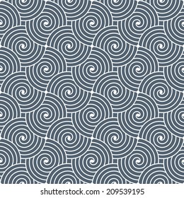 Colorful geometric seamless repetitive vector curvy waves pattern texture background. Vector graphic illustration template.