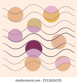 A colorful geometric seamless repetitive vector of curvy waves features flowing, wavy lines in vibrant hues, creating a continuous, looping pattern. The dynamic design offers a playful, 