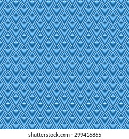 Colorful geometric seamless repetitive vector curvy waves pattern texture background vector graphic illustration