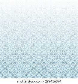 Colorful geometric seamless repetitive vector curvy waves pattern texture background vector graphic illustration