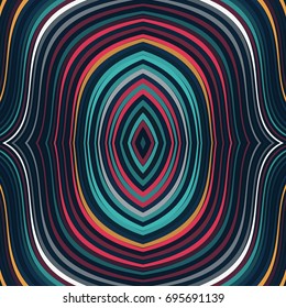 Colorful geometric seamless wave pattern. Vector illustration.