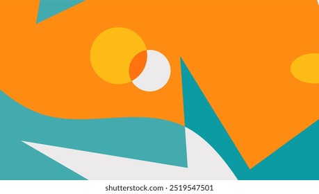 Colorful geometric shape background, memphis background, multicolor abstract shape background, aesthetic color texture, summer background