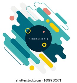 Colorful geometric shape background with minimal shape for header website, cover, poster, calendar and sticker.