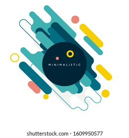 Colorful geometric shape background with minimal shape for header website, cover, poster, calendar and sticker.