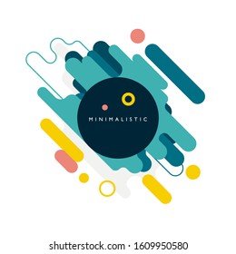 Colorful geometric shape background with minimal shape for header website, cover, poster, calendar and sticker.