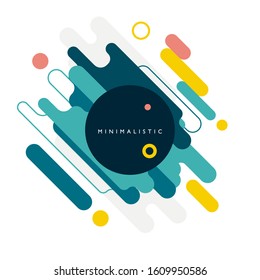 Colorful geometric shape background with minimal shape for header website, cover, poster, calendar and sticker.