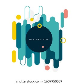 Colorful geometric shape background with minimal shape for header website, cover, poster, calendar and sticker.