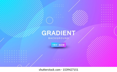 Colorful geometric shape background. pink and blue gradient.