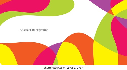 Marco De Forma Geométrica Colorido Sobre Fondo Blanco. Fondo de escritorio de la bandera tecnológica. Ilustración vectorial