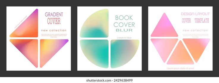 Degradado de forma geométrica colorida. Cubiertas con desenfoque. La idea de un banner, folleto, catálogo o folleto. Una plantilla para el diseño creativo