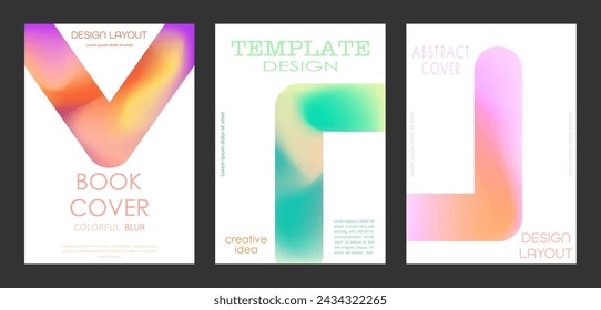 Colorful geometric shape gradient. Covers with blur. The idea of a banner, brochure, catalog, or booklet. A template for creative design