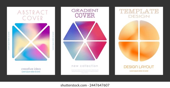 Colorful geometric shape gradient. Covers with blur. The idea of a banner, brochure, catalog, or booklet. A template for creative design