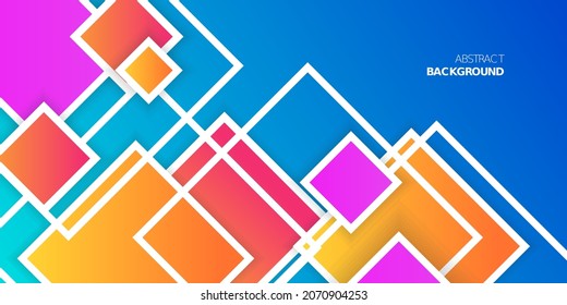 Colorful Geometric Shape And Line Abstract Background Design