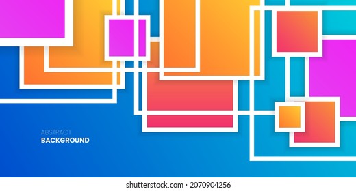 Colorful Geometric Shape And Line Abstract Background Design