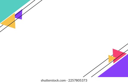 Colorful geometric shape and line background 