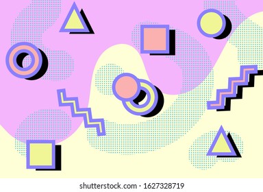 Colorful geometric shape mosaic background