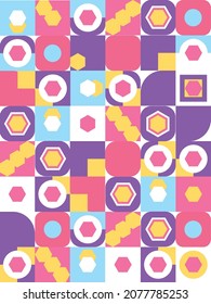 colorful geometric shape mosaic background