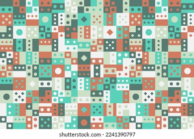 Colorful geometric shape mosaic pattern background