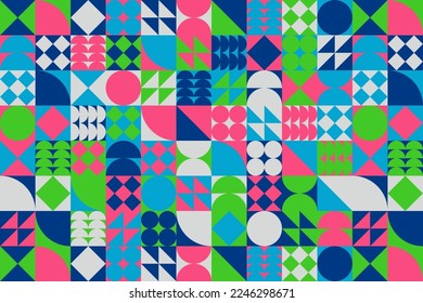 Fondo del patrón de mosaico de forma geométrica colorida