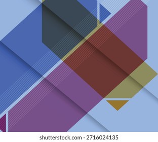 Fondo poligonal de forma geométrica colorida
