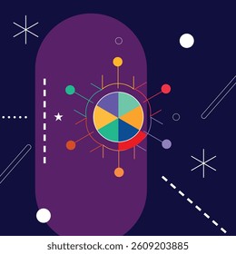 Colorful geometric shapes and element 
