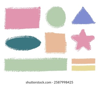  Colorful Geometric shapes, frame, textbox for a Modern and Creative Artistic Design Project Theme Vector illustration