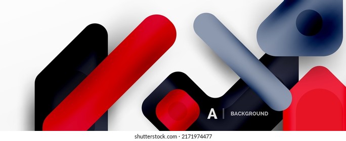 Colorful geometric shapes lines, squares and triangles. Abstract background for wallpaper, banner or landing page
