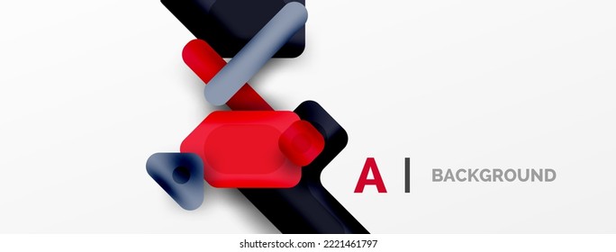 Colorful geometric shapes lines, squares and triangles. Abstract background for wallpaper, banner or landing page