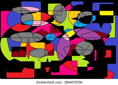 colorful geometric shapes made by computer