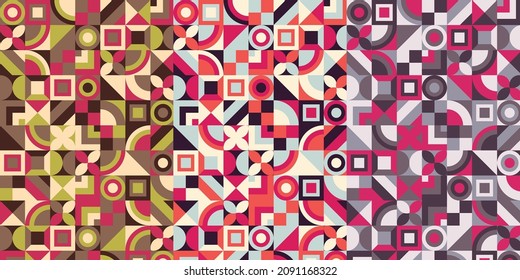 Colorful geometric shapes pattern ideal for large prints