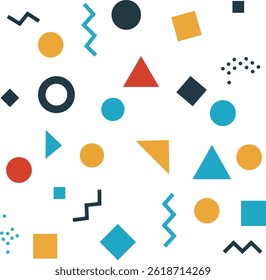 Colorful Geometric Shapes Pattern – Modern Abstract Background