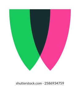 Colorful geometric shapes risograph minimalism