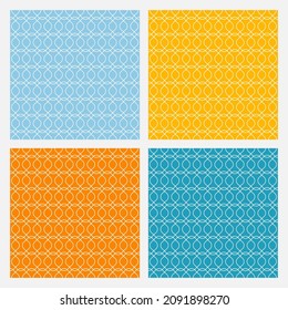 Las formas geométricas coloridas son un patrón sin fisuras.