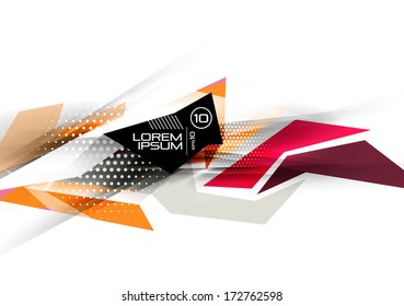 Colorful geometric shapes vector composition. For business \ technology backgrounds, banners, presentations, infographics