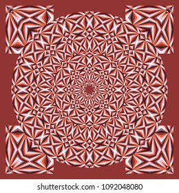 Colorful geometric shawl, scarf pattern. Vector abstract creative background for textile, surface, print design.