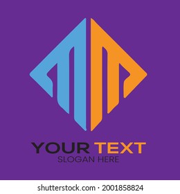 Plantilla de diseño corporativo de identidad de forma cuadrada geométrica de color 
