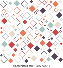 Colorful geometric squares background. Abstract pattern background. Shapes pattern. Colorful wrapping paper.