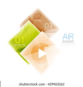 Colorful geometric squares with option. Infographic vector abstract background