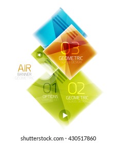 Colorful geometric squares with option. Infographic vector abstract background