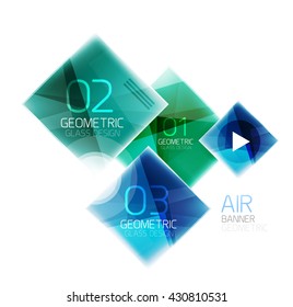 Colorful geometric squares with option. Infographic vector abstract background