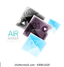 Colorful geometric squares with option. Infographic vector abstract background