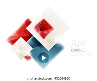 Colorful geometric squares with option. Infographic vector abstract background