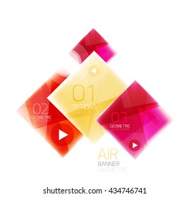 Colorful geometric squares with option. Infographic vector abstract background