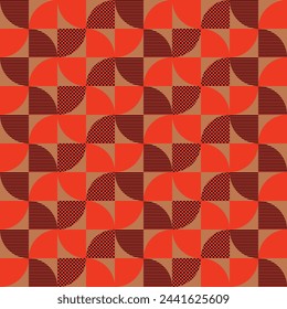 Colorful geometric stripes dots seamless pattern. Color vector illustration. 