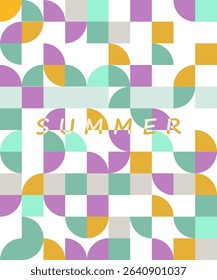 Colorful Geometric Summer Background Pattern

