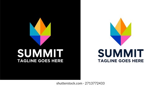 Colorful Geometric Summit Logo Design