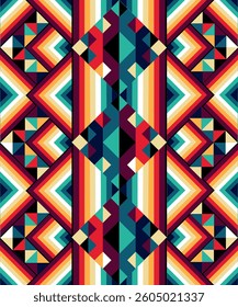  Colorful Geometric Textile  Pattern Design